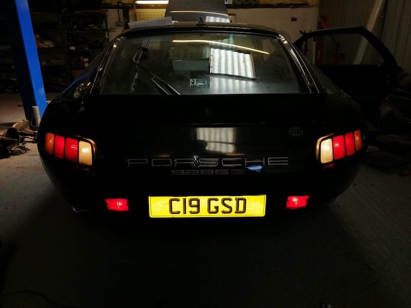 Fostering Classics Porsche 928 lights are working