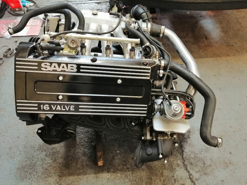 Fostering classics - Saab - ready engine side view
