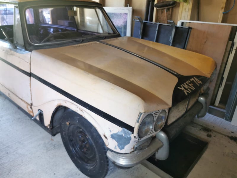 Triumph Vitesse estate - as found front view - Fostering Classics