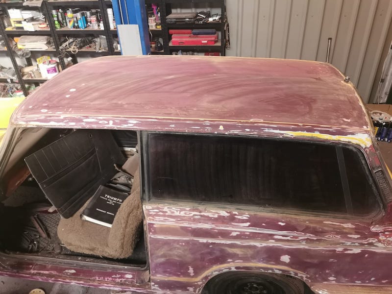 Triumph Vitesse estate - preparation for paining - Fostering Classics