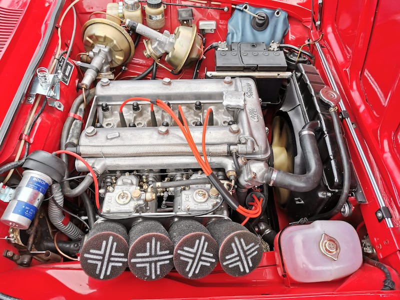 Alfa Romeo 1750 GTV - engine bay - Fostering Classics