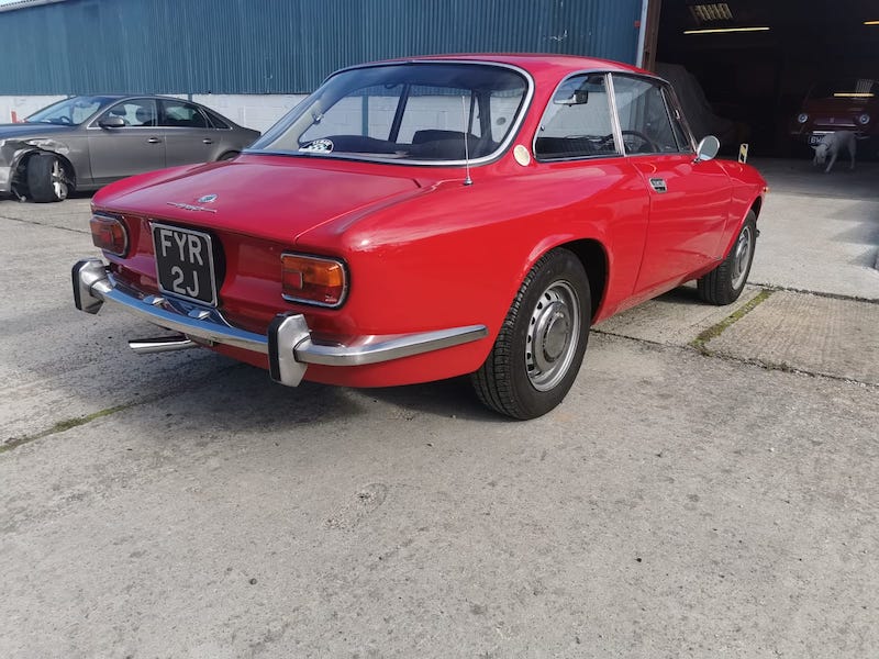 Alfa Romeo 1750 GTV - restored rear view - Fostering Classics