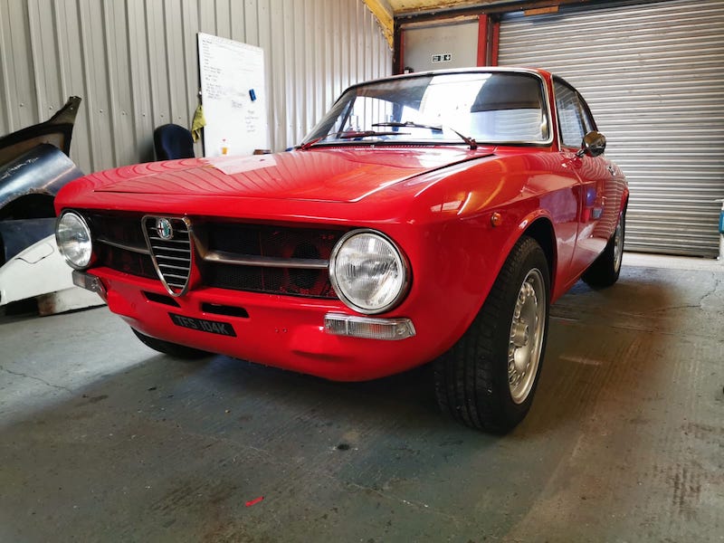 Alfa Romeo GT Junior - in the workshop front- Fostering Classics
