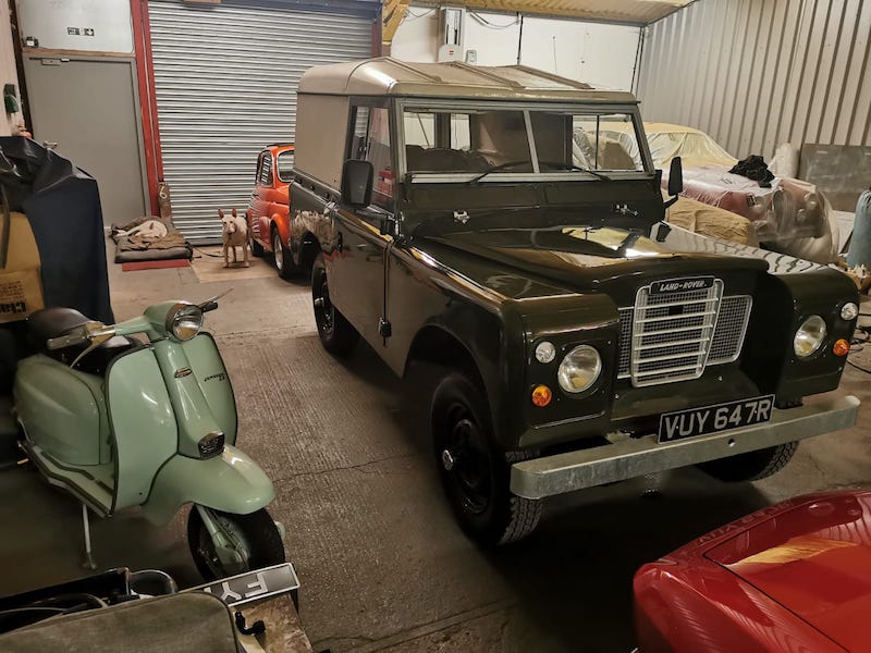 Land Rover Series 3 - in the workshop front view - Fostering Classics