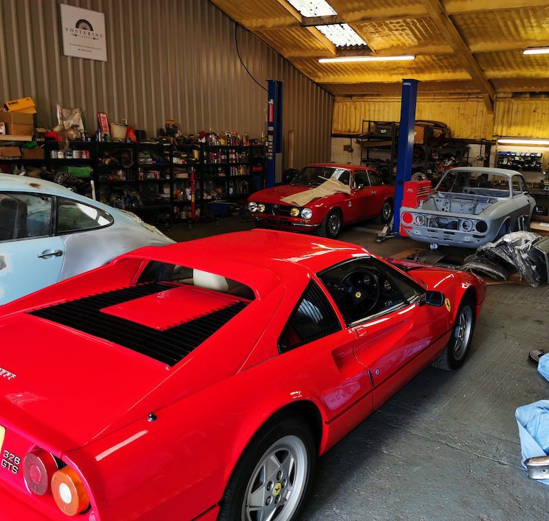 Ferrari 328 GTS - Fostering Classics - in the workshop