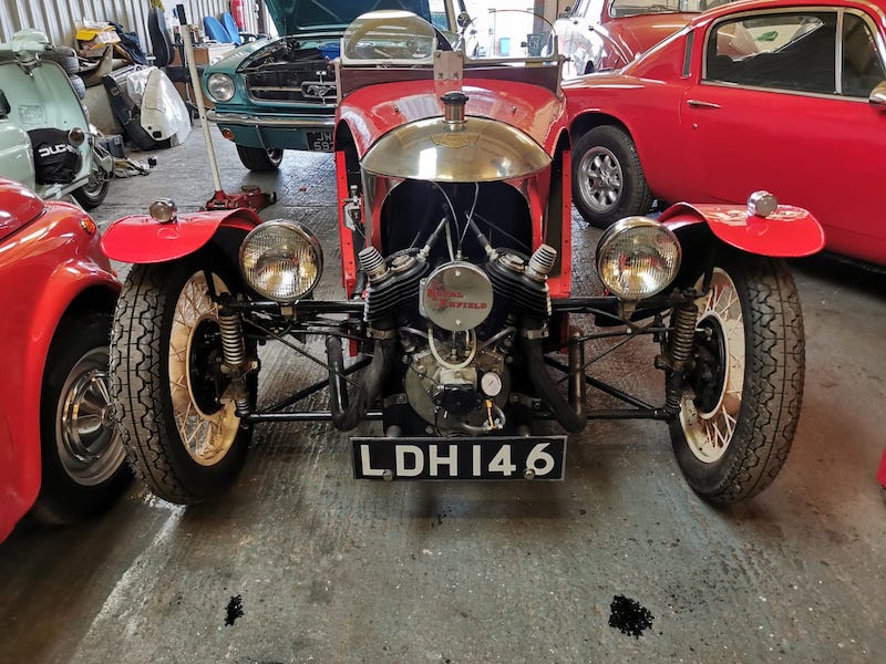 Morgan 3 wheeler - side back completed- Fostering Classics