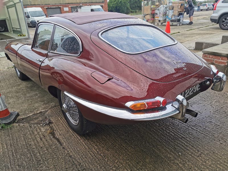 side and read view - jaguar e-type - fostering classics
