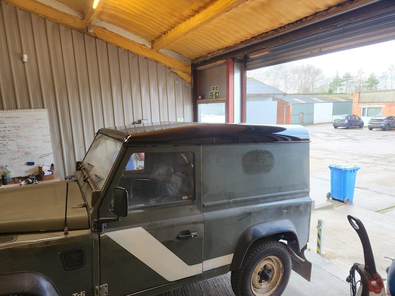 Land Rover Defender 90 - before restoration - Fostering Classics