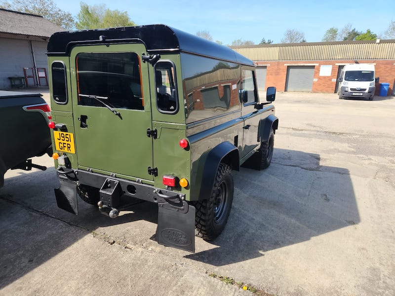 Land Rover Defender 90 - finished back- Fostering Classics