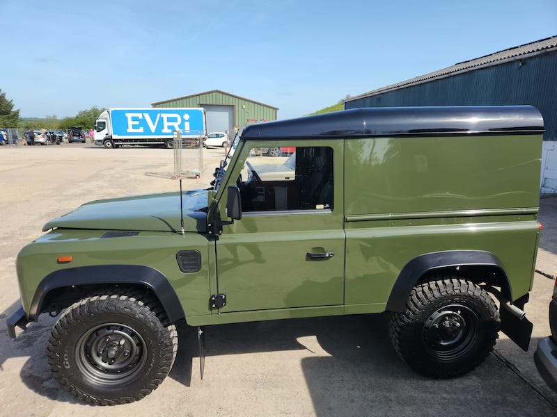 Land Rover Defender 90 - finished side - Fostering Classics