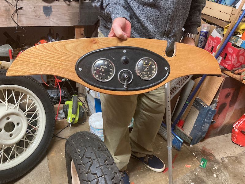 Morgan 3 wheeler - as found front of the dashboard - Fostering Classics