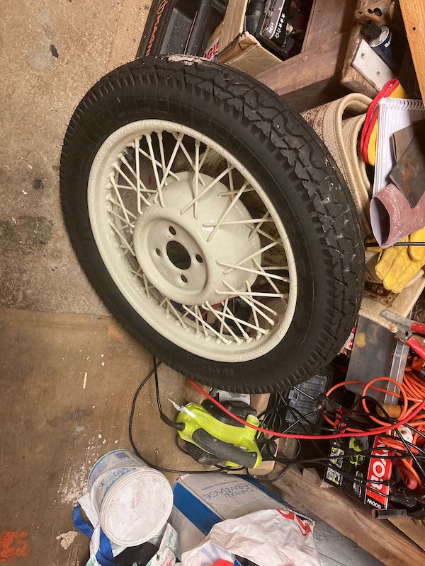 Morgan 3 wheeler - as found wheel - Fostering Classics