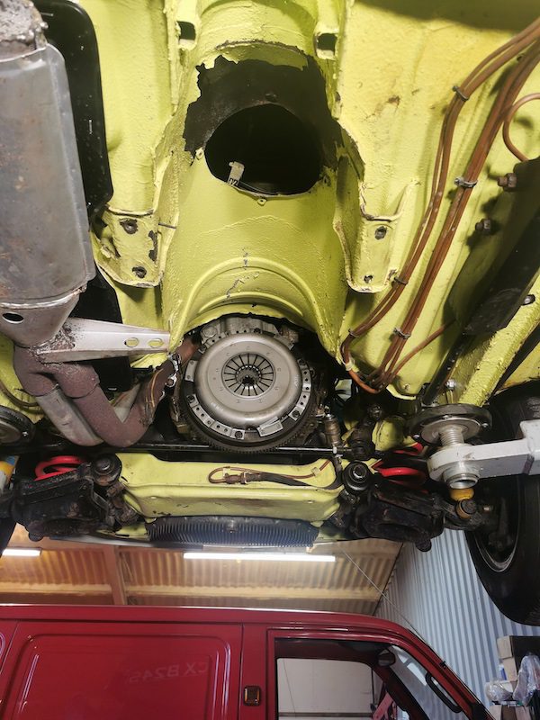 1978 Alfa Romeo Spider S2 - Fostering Classics - underside back of the engine