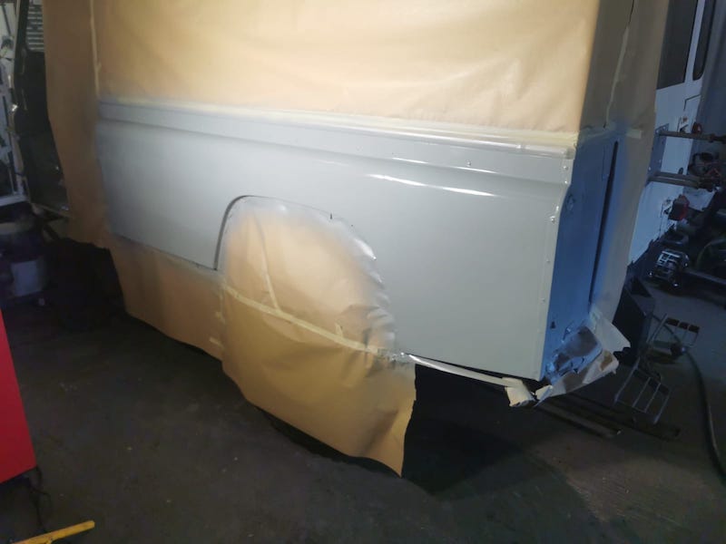Land Rover Defender 110 - Fostering Classic - painting in progress