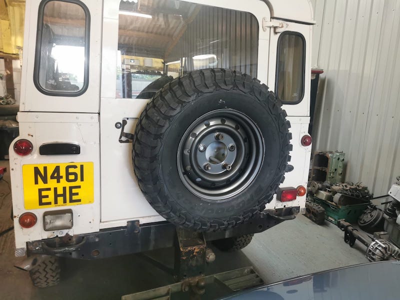 Land Rover Defender 110 - Fostering Classic - rear view as found