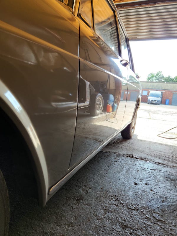 side panel view - Lancia Flavia - Fostering Classics